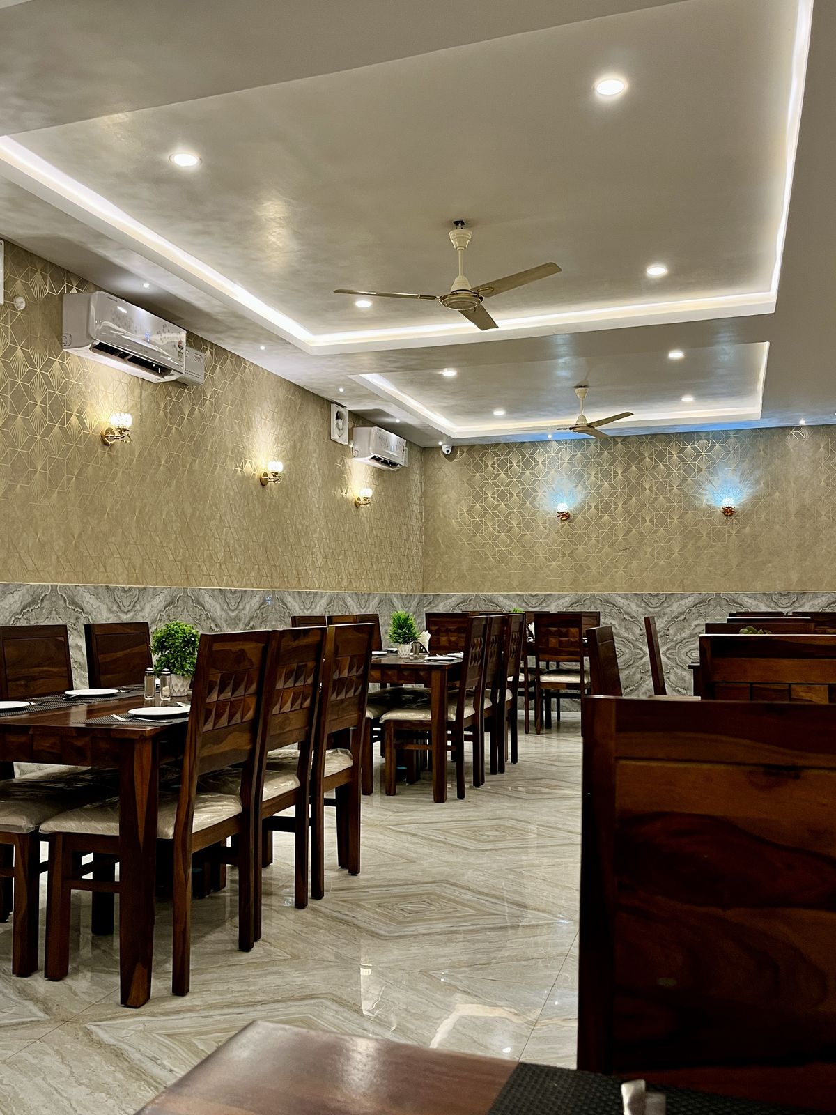 Atmospheric Restaurant Interior with Custom Booth Seating & Warm Filament Lighting #11